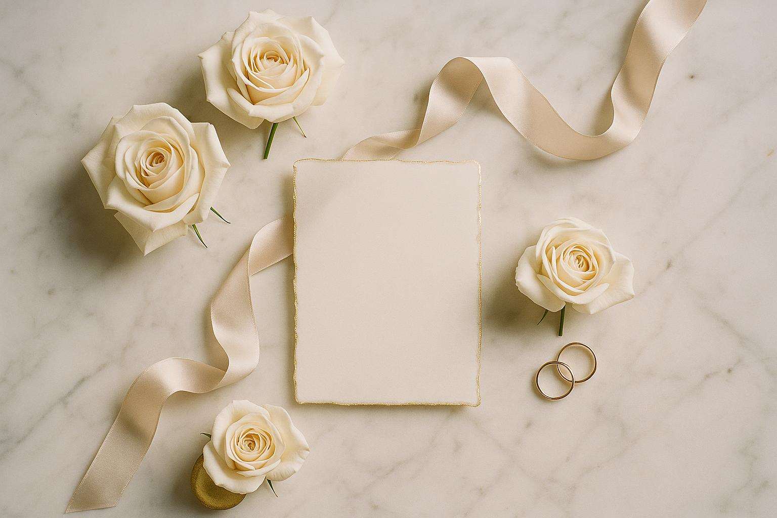 A couple standing at a minimalist ceremony altar with white floral arch, natural light streaming through tall windows of a light-filled venue, exchanging vows